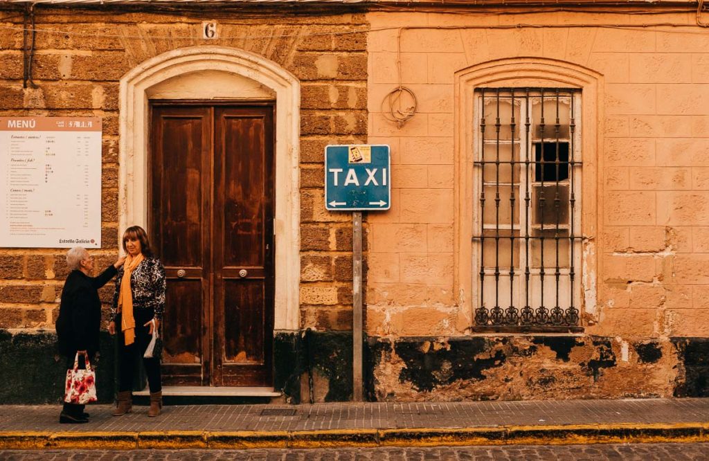 Taxistand in Cádiz.