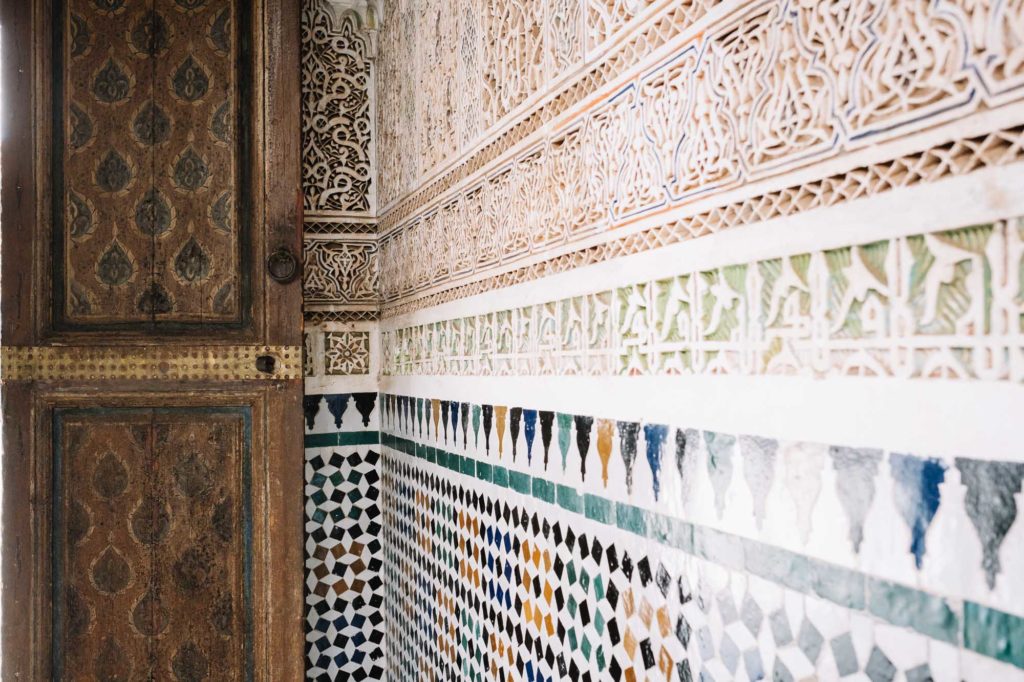 Detail der wunderschönen Fliesen im Bahia-Palast.