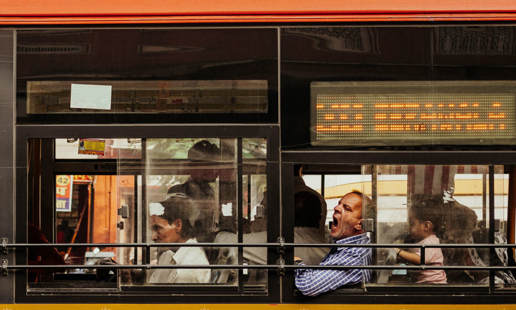 Busfahren in Jaipur