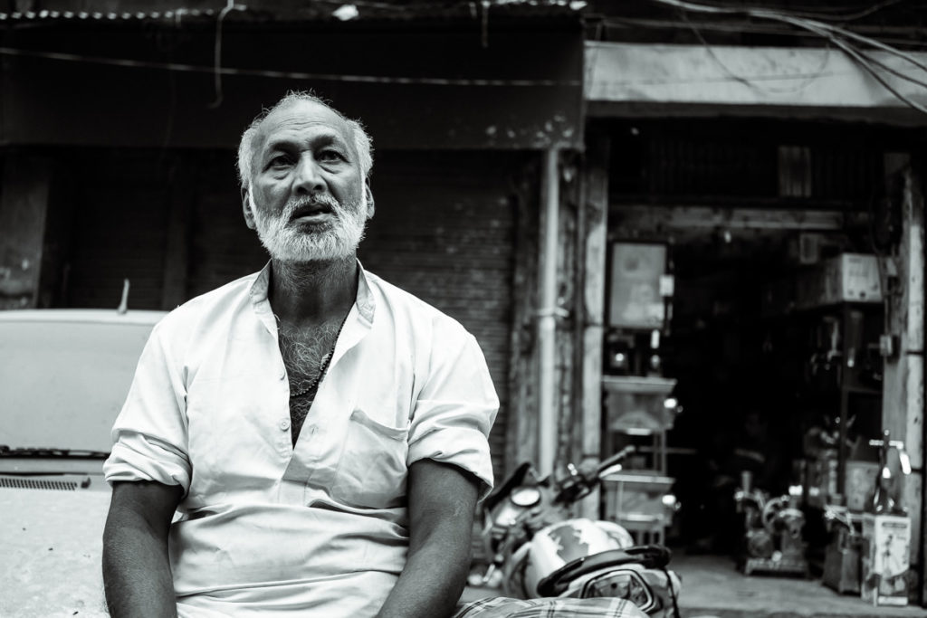 Verkäufer in Old Delhi