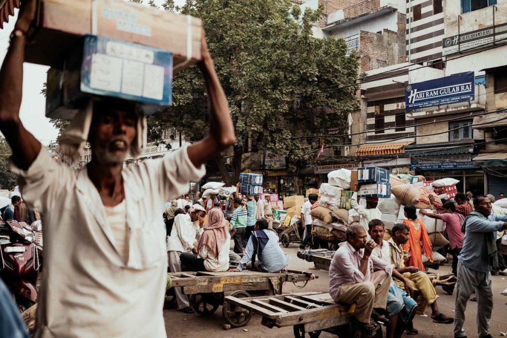 Straße in Old Delhi, Indien