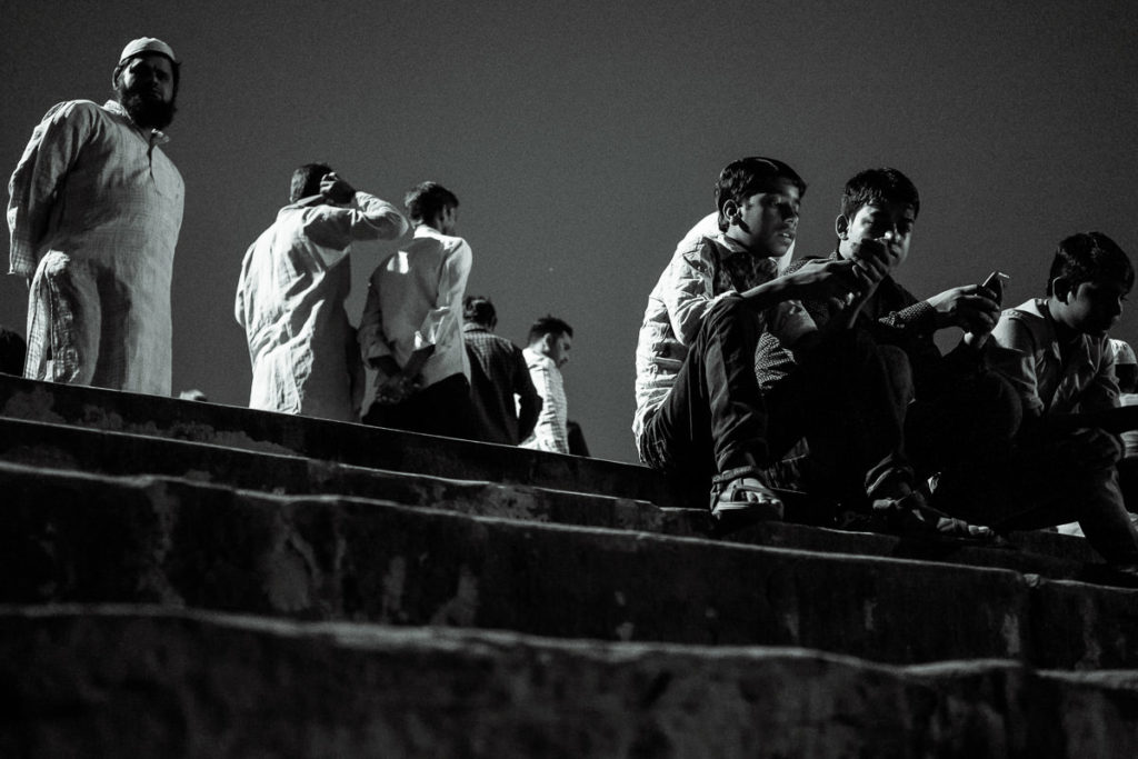 Stufen vor der Jama Masjid in Old Delhi