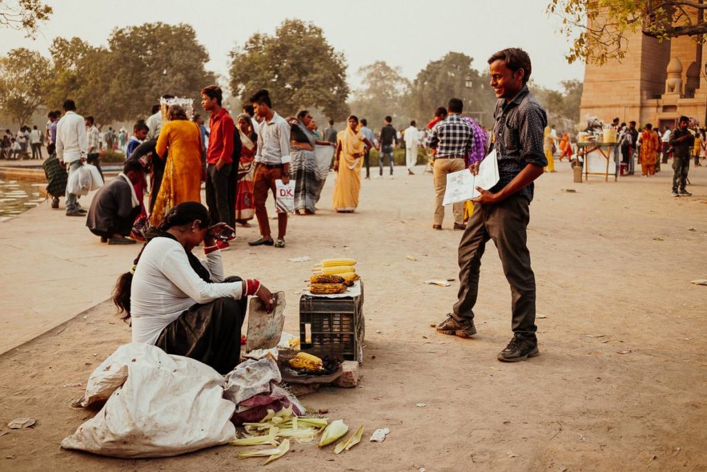 Platz am India Gate in New Delhi