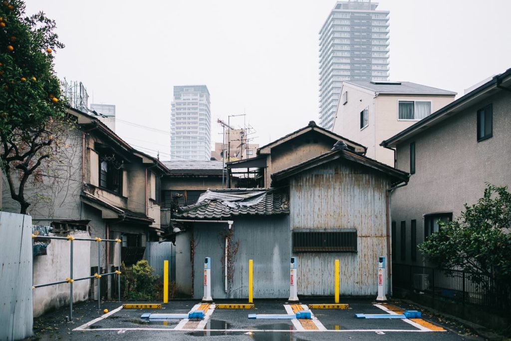 Straße in Kanazawa in Japan
