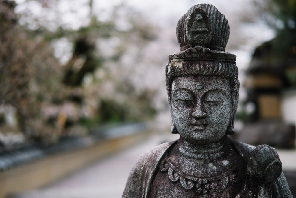 Statue am Tempel in Kyoto