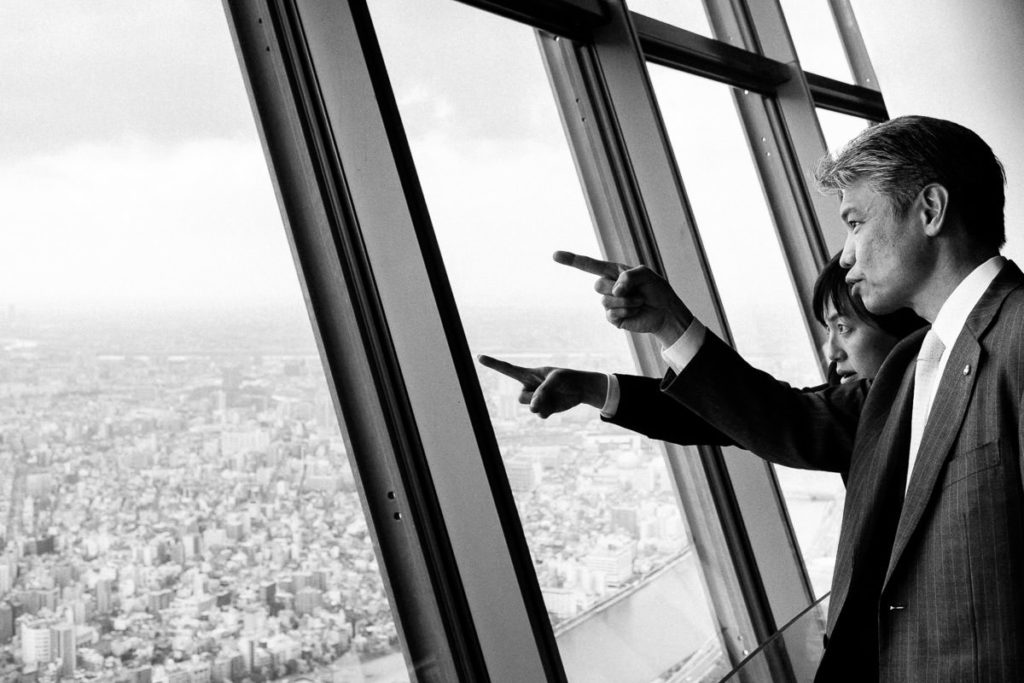 Im Skytree Tower in Tokio