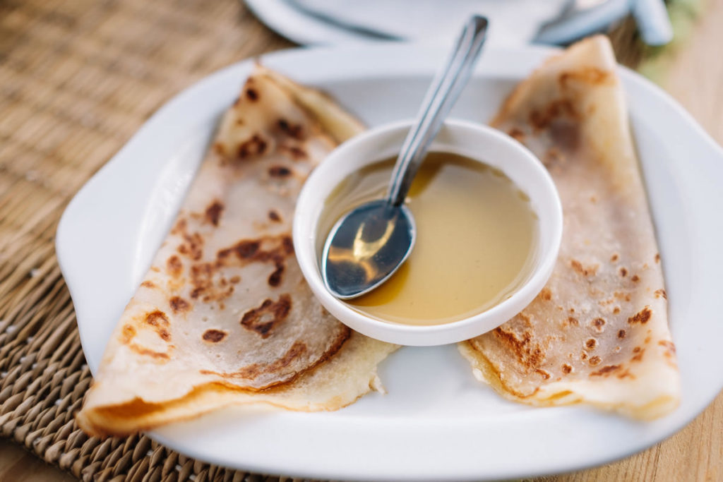 Pfannkuchen in Marrakesch.