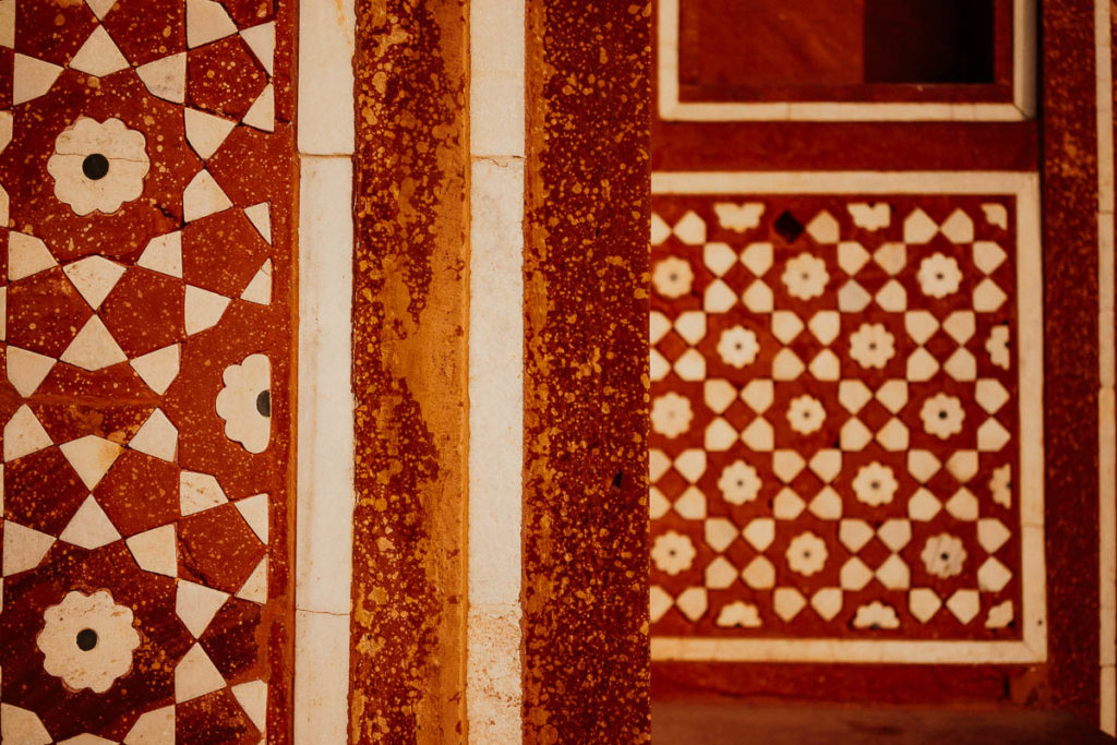 Verzierung im Itimad-ud-Daula-Mausoleum, Baby Taj, Agra