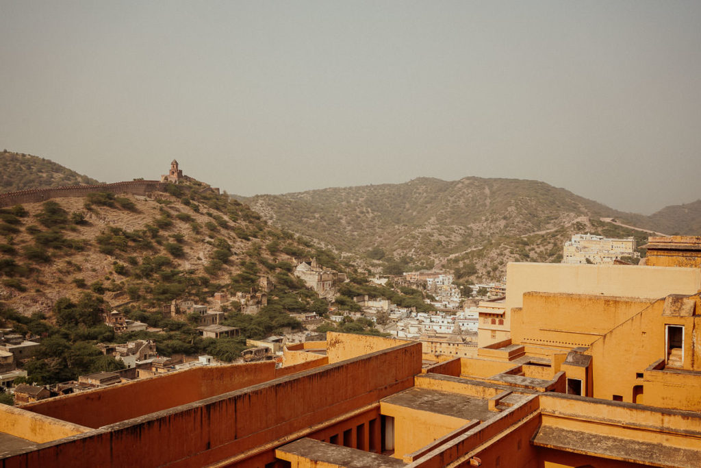 Blick vom Amer Fort in Jaipur, Rajasthan