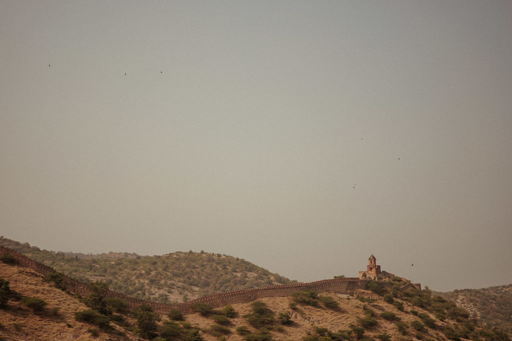 Blick vom Amer Fort in Jaipur, Rajasthan