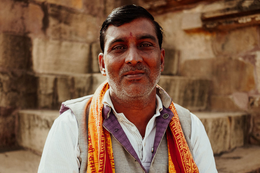 Tempelwärter in Khajuraho