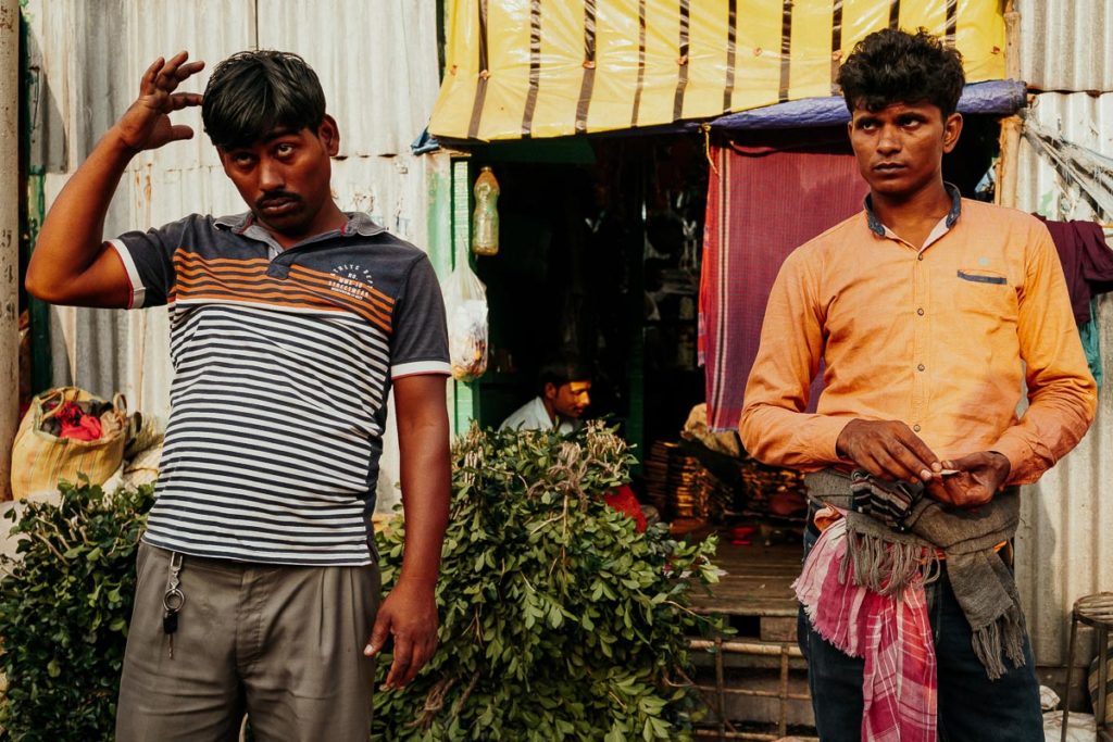 Verkäufer auf dem Flower Market in Kolkata.