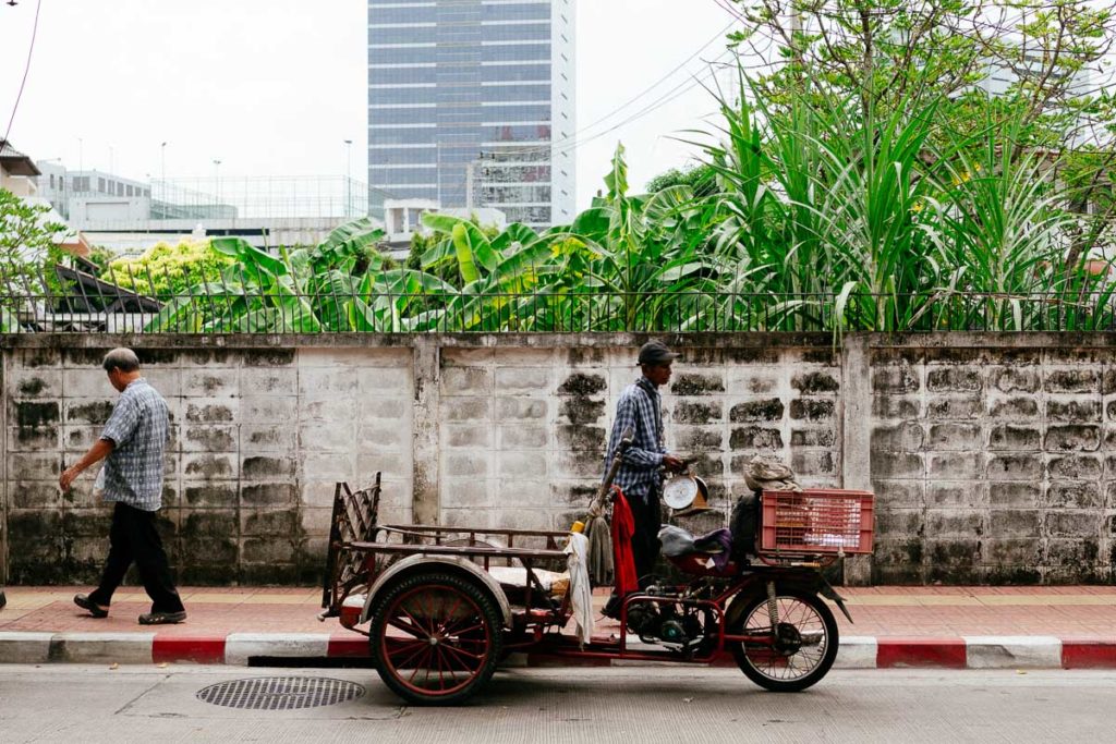 Traditionelle Rikscha im Viertel Ari in Bangkok