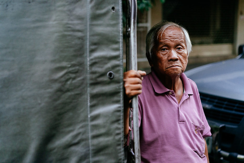 Porträt eines Mannes in Chinatown, Bangkok