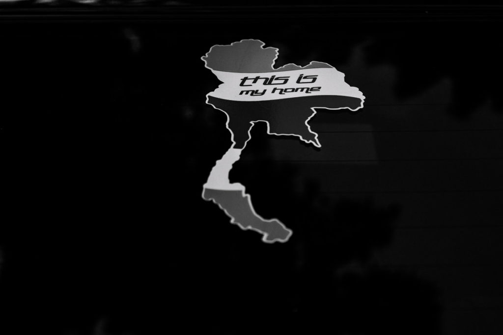 Sticker mit den Umrissen Thailands