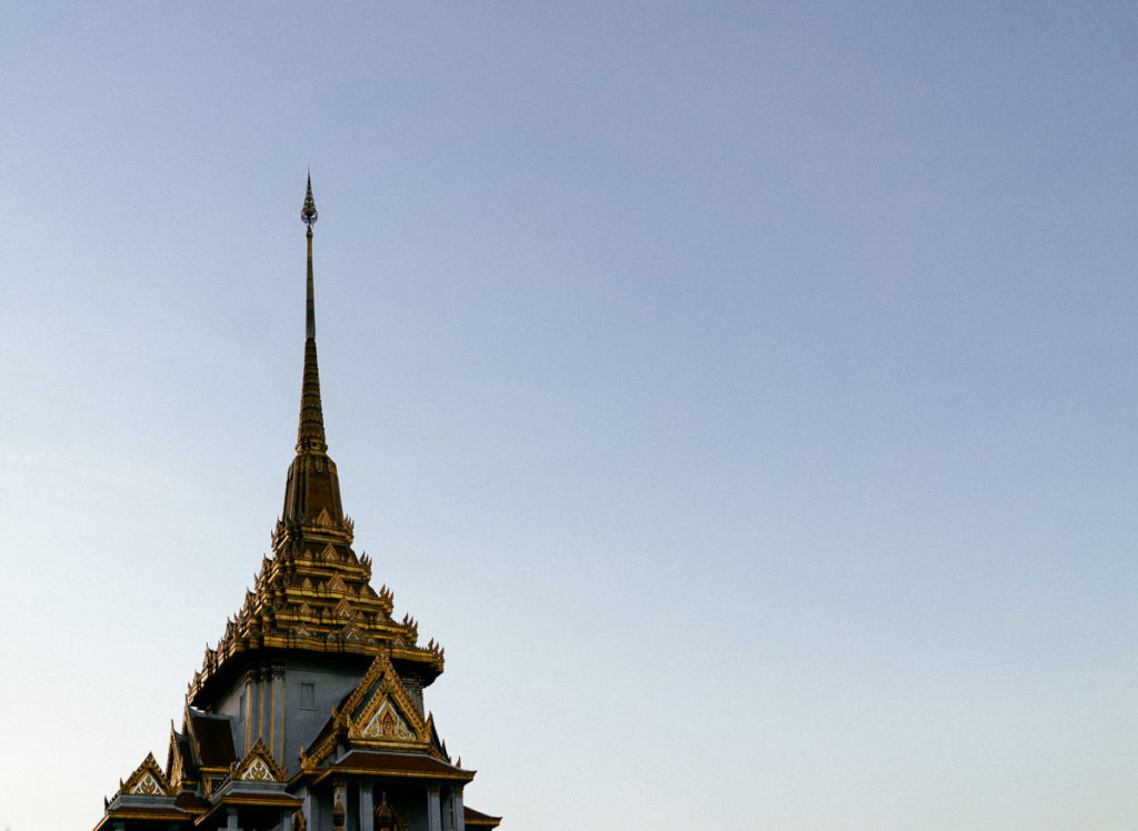 Die Spitze eines Tempels in Bangkok
